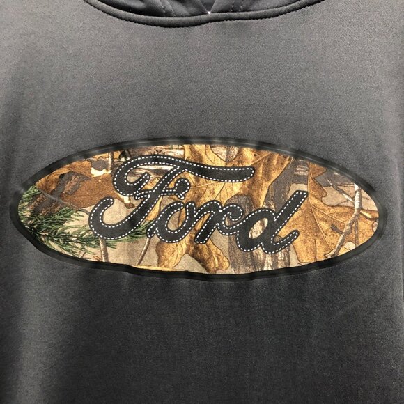 Ford Camouflage Logo Pullover Hoodie Mens Size Medium Gray - Picture 5 of 8
